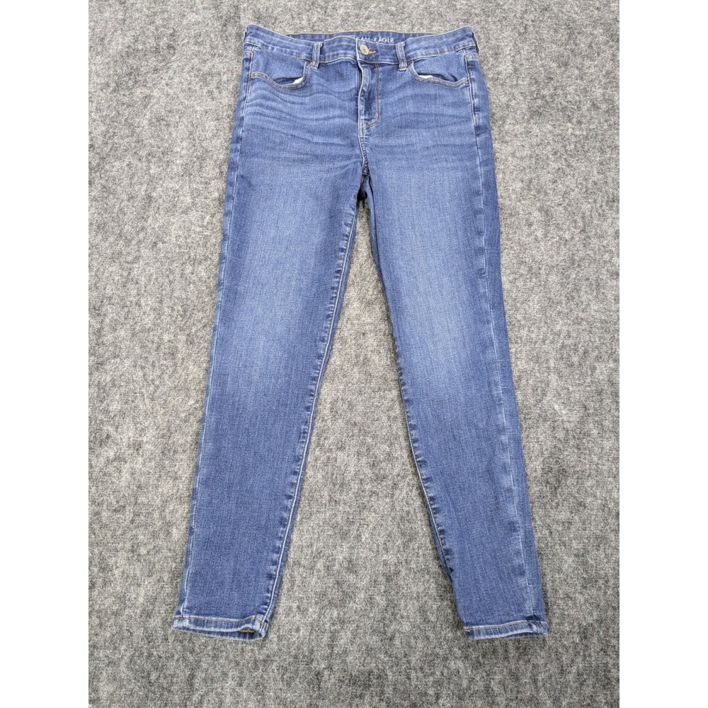 American Eagle Next Level Stretch Skinny Jeans Womens 14 Regular Medium Wash